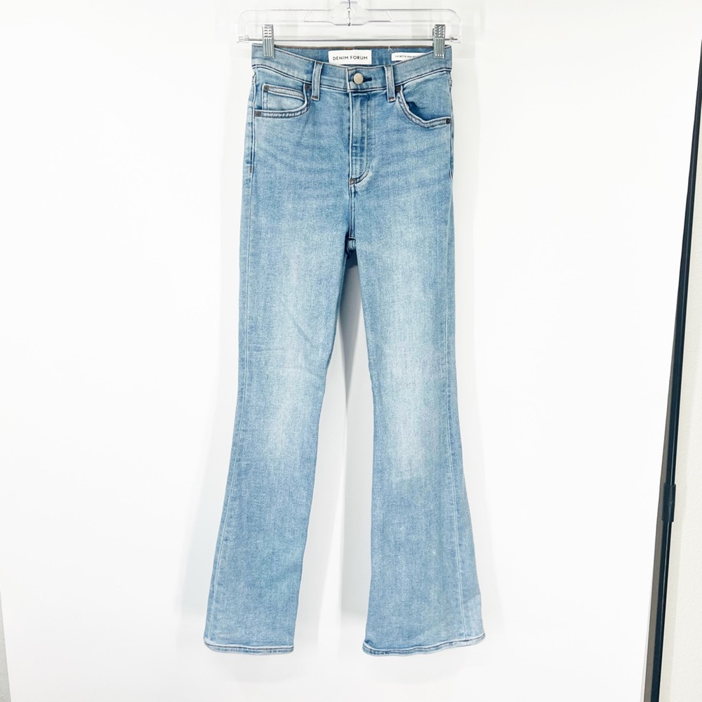 Denim Forum Aritzia The Bettie High Rise Flare Jeans